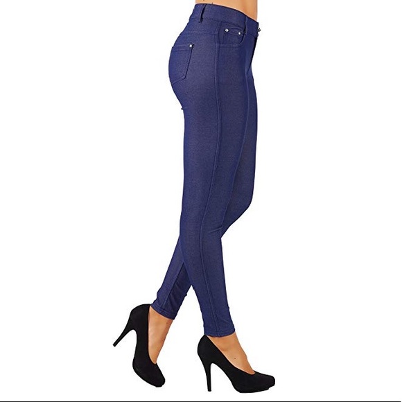 Yelete Pants - Long denim blue jeggings